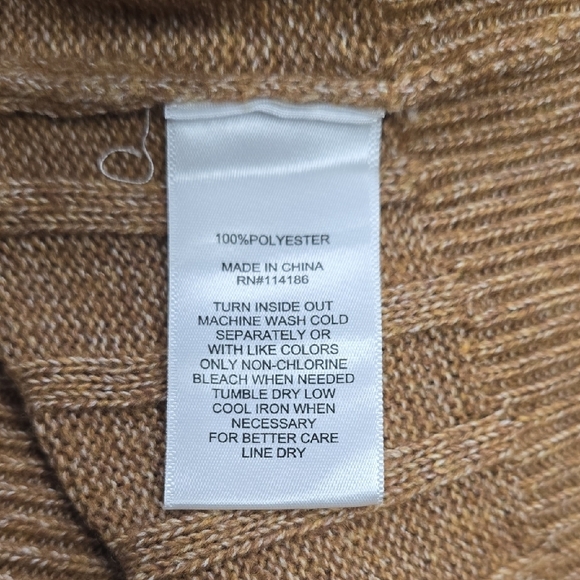 Mens Mock Neck Long Sleeve Pullover Sweater | Frye and Co. | X Large - Picture 10 of 11